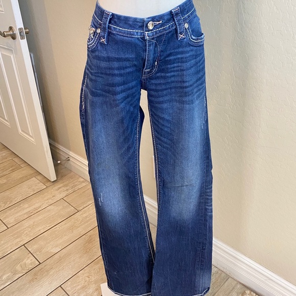 Rock Revival Noho Jeweled Easy Boot Jeans 29 - Picture 3 of 11